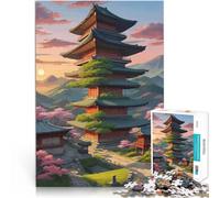 Puzzles de 2000 pièces pour Adultes Pagode de Style Chinois Jeux éducatifs Décoration d'intérieur Une œuvre d'art 70x100cm
