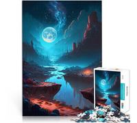 Puzzles de 2000 pièces pour Adultes Panorama de la Pleine Lune Jouets Jeux éducatifs Soulagement du Stress Idées Cadeaux 70x100cm