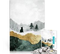 Puzzles de 2000 pièces pour Adultes Paysage de Montagne du Chat Noir Défi Difficile Car C'est Un pour Toute la Famille 70x100cm