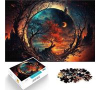 Puzzles de 2000 pièces pour Adultes Paysage Fantastique et coloré Analyse et logique avec Affiche et Feuille de Questions correspondantes 70x100cm