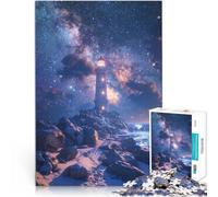 Puzzles de 2000 pièces pour Adultes Phare sous la Voie Lactée Jouet éducatif d'apprentissage Une œuvre d'art 70x100cm