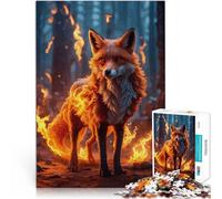 Puzzles de 2000 pièces pour Adultes Renard de feu Entraînez Votre Cerveau et Vos Mains Renforcer l'amour Entre Les Couples 70x100cm