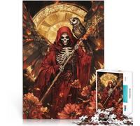 Puzzles de 2000 pièces pour Adultes Santa Muerte avec Hibou Fabriqué en Carton pour et à partir de 14 Ans et Plus Jeux de détente Améliorer l'amour Entre Les Couples。Taille:70x100cm/27.5x39.3pouce