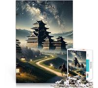 Puzzles de 2000 pièces pour Adultes Scène Nocturne d'un château Japonais Jeu intellectuel Cadeaux du Père Noël Secret 70x100cm