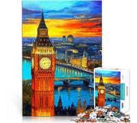 Puzzles de 2000 pièces pour Adultes Tour Big Ben Jouets de Divertissement Familial Décoration Murale, Cadeaux Uniques pour Anniversaire et Noël 70x100cm