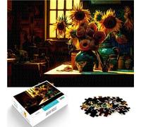 Puzzles de 2000 pièces pour Adultes Tournesol Style Vangogh Jouets Jeux éducatifs Soulagement du Stress Super Cadeau 70x100cm