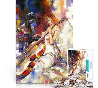 Puzzles de 2000 pièces pour Adultes Une Peinture à l'huile de Guitare Jeu Pratique avec Affiche et Feuille de Questions correspondantes 70x100cm