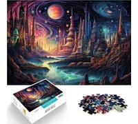 Puzzles de 2000 pièces pour Adultes Œuvre d'art de la Ville psychédélique ,Convient aux 14 Ans et Plus Vacances Anti-Stress à la Maison Tuer Le Temps Collection d'artistes, Beaux-Arts。