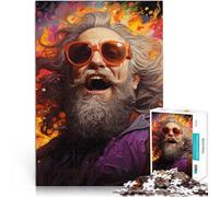 Puzzles de 2000 pièces pour Adultes Vieil Homme Heureux Jouets de Jeu pour Cadeau Familial Convient aux Couples 70x100cm
