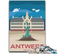 Puzzles de 2000 pièces représentant la Ville d'Anvers, en Belgique, pour Adultes et Adolescents, pour Un séjour Relaxant et Relaxant, pour Un Amour de Couple Plus Profond, 2000 pièces (70x100cm)