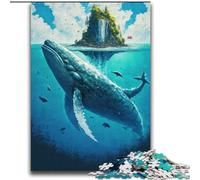 Puzzles de 2000 pièces représentant Une Baleine Bleue pour Adolescents, Jouets éducatifs et éducatifs, Jeux familiaux avec Affiche et fiche de Questions (70x100cm)