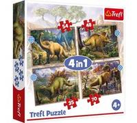 Puzzles de 35 à 70 pièces : 4 puzzles : Dinosaures intéressants