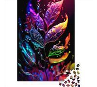 Puzzles de 500 pièces à Feuilles colorées pour Adultes, Puzzles en Bois, Casse-têtes pour Enfants, 500 pièces (52 x 38 cm)
