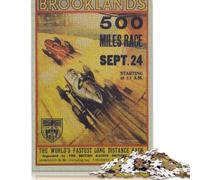Puzzles de 500 pièces pour Adultes, Course de 500 Miles de Brooklands, 24 Septembre, Puzzles en Bois, Jeu éducatif Familial, 1 000 pièces (75 x 50 cm)