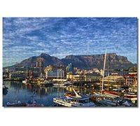 Puzzles de 500 pièces pour Adultes et Enfants, Montagne de la Table d'Afrique du Sud, Le Cap, Jeu de Puzzle pour Cadeaux, décoration de la Maison, Souvenirs de Voyage spéciaux, 52x38CM