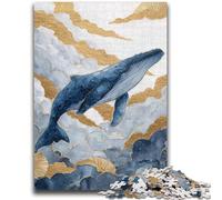 Puzzles de Baleines mystérieuses pour Adolescents, Aidez Le Cerveau à exercer des Jouets addictifs pour cultiver la Patience et l'interaction Parent-Enfant (38x26cm)