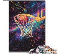 Puzzles de Basket-Ball pour Adultes et Adolescents, 1000 pièces, activité familiale avec Affiche et fiche de Questions-réponses pour Les 14 Ans et Plus (50x75cm)
