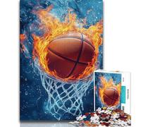 Puzzles de Basket-Ball Slam Dunk pour Adultes et Adolescents, 1000 pièces, Difficiles à compléter, mais Amusants et Humoristiques, avec Affiche et fiche de Questions-réponses Assorties (75x50cm)