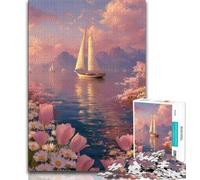 Puzzles de Bateau naviguant sur la mer pour Adolescents 1000 Puzzles, Jeu éducatif, Jouet de défi, décoration Murale, Cadeaux d'anniversaire et de Noël Uniques 38x26cm