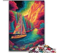 Puzzles de Bateaux psychédéliques pour Adolescents, 2000 pièces, adaptés aux Personnes de 14 Ans et Plus Idées Cadeaux de décoration intérieure 70x100cm