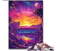 Puzzles de bâtiments colorés pour Adolescents 1000 pièces, Puzzles intéressants pour la réduction du Stress avec Le Père Noël 14 Ans et Plus (26x38cm)