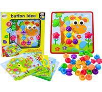Puzzles de boutons colorés pour compléter 12 images