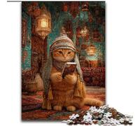 Puzzles de Chat Abstraits pour Adolescents 1000 pièces, Anti-Stress, Vacances à la Maison, Interaction Parent-Enfant (Taille 50x75cm)