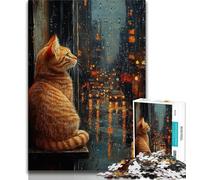 Puzzles de Chat-Fleur pour Adolescents, Aidez Le Cerveau à exercer des Jouets addictifs pour cultiver la Patience Une œuvre d'art 38x26cm
