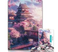 Puzzles de château Japonais 1000 pièces pour Adolescents, pour Tuer Le Temps en Vacances à la Maison, Chaque pièce est Unique - Jeu Familial Stimulant et Amusant (38x26cm)