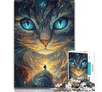Puzzles de Chats animés pour Adolescents, 1 000 pièces, Anti-Stress, pour Passer Le Temps à la Maison, avec Affiche et fiche de Questions-réponses Assorties, 50x75cm