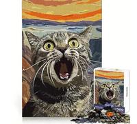 Puzzles de Chats aux Expressions Amusantes pour Adultes 1000 pièces Développe la Concentration et la capacité de Concentration Amusant et Anti-Stress Idéal pour Noël (38x52cm)