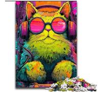 Puzzles de Chats Mignons 1000 pièces pour Adolescents, Jeu Stimulant et Jeu Familial, Cadeau d'anniversaire, Cadeaux, décoration Murale 50x75cm