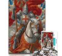 Puzzles de Chevaliers médiévaux pour Adolescents, Difficiles à compléter mais Amusants et Humoristiques avec Une Affiche et Une Feuille de Questions correspondantes 75x50cm