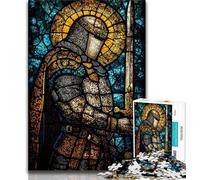 Puzzles de Chevaliers médiévaux pour Adultes et Adolescents, Puzzles Anti-Stress, défi Difficile, adapté à la décoration de Bureau 38x26cm