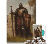 Puzzles de Chevaliers médiévaux puissants pour Adolescents, Puzzle de 1 000 pièces, Aide Le Cerveau à exercer des Jouets addictifs pour cultiver la Patience, Une œuvre d'art 38x26cm