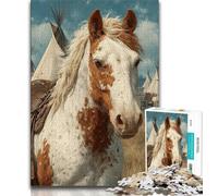 Puzzles de Chevaux 1000 pièces pour Adolescents, Cadeaux, Jeu de Quiz, décoration Murale, Cadeaux Uniques d'anniversaire et de Noël 38x26cm