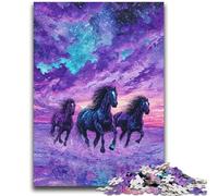 Puzzles de Chevaux au Galop pour Adolescents, Jeu Stimulant et Familial avec des pièces entièrement emboîtables de Formes aléatoires (70x100cm)