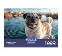 Puzzles de Chiens Compagnons Mignons. Puzzles pour Adultes et Enfants. 1000 Pièces Défi Fantaisiste Jouet Jeux Éducatifs Décoration de Maison pour Jeux Éducatifs et Cadeaux 52x38cm/1000pcs