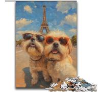 Puzzles de Chiens prenant des Selfies pour Adultes et Adolescents, Jouets de Divertissement Familial, idéal comme Cadeau pour Toute la Famille (70x100cm)