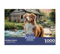 Puzzles de Chiot Mignon 1000 pièces, défi Presque Impossible, Jouet Stimulant, Jeu éducatif, décoration d'intérieur, pour Adultes et Enfants de 14 Ans et Plus, 38x26cm/1000pcs