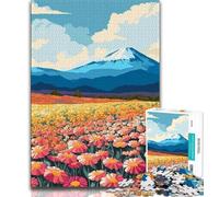 Puzzles de chrysanthèmes de Montagne pour Adolescents, Puzzle de 1 000 pièces, Assemblage de Motifs Amusant à la Maison, Cadeau d'anniversaire, Cadeau de Voyage (38x26cm)