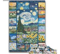 Puzzles de Collage de Ciel Nocturne Van Gogh pour Adolescents, 2000 pièces, Difficiles à réaliser, mais Amusants et Humoristiques, Cadeau d'anniversaire, Cadeaux, décoration Murale (70x100cm)