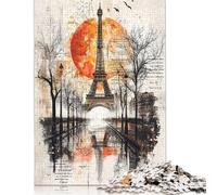 Puzzles de Collage de Coucher de Soleil Parisien pour Adultes, échos historiques, Puzzle de 1 000 pièces pour Adolescents, Jeu éducatif, Jouet de défi, Cadeaux de Noël, 1 000 pièces (38 x 26 cm)