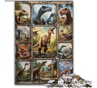 Puzzles de Collage de Dinosaures pour Adolescents 1000 pièces, Anti-Stress, Vacances à la Maison, Interaction Parent-Enfant (Taille 26x38cm)