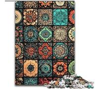 Puzzles de Collage de Fleurs Mandalas pour Adolescents 1000 pièces, Jeux Amusants en Famille, activités à la Maison, Cadeaux d'anniversaire, Cadeaux de Voyage (50x75cm)