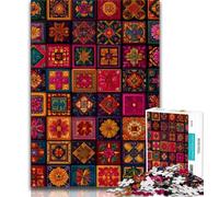 Puzzles de Collage de Fleurs Mandalas pour Adultes et Adolescents, 1 000 pièces, Jouets éducatifs, Jeux Anti-Stress, liste de souhaits avec Père Noël, 50x75cm