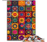 Puzzles de Collage de Fleurs Mandalas pour Adultes et Adolescents, 1000 pièces, Jouet éducatif Anti-Stress, idéal comme Cadeau pour Toute la Famille (26x38cm)