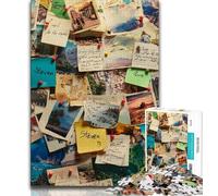 Puzzles de Collage de Timbres de Paris pour Adultes et Adolescents, Aidez Le Cerveau à exercer des Jouets addictifs pour cultiver la Patience Une œuvre d'art (50x75cm)