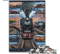 Puzzles de Collage de Train pour Adultes et Adolescents, Cadeau d'anniversaire pour Tuer Le Temps, Cadeaux, décoration Murale pour 14 Ans et Plus (50x75cm)