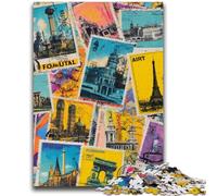 Puzzles de Collage parisiens pour Adultes et Adolescents, 1 000 pièces, Jeux d'activités familiales stimulants, Jouets à Faire soi-même pour décoration Murale (50x75cm)